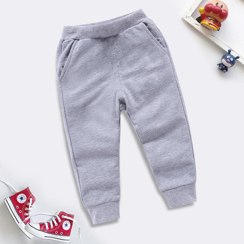 Children'S Long Pants 2026 New Children'S Clothing Solid Color Sweatpants Boys' Sports Pants Girls' Casual Knit Pants - Image 1