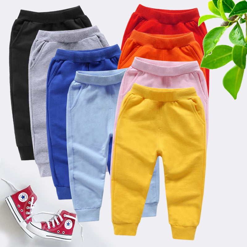 Children'S Long Pants 2026 New Children'S Clothing Solid Color Sweatpants Boys' Sports Pants Girls' Casual Knit Pants - Image 3