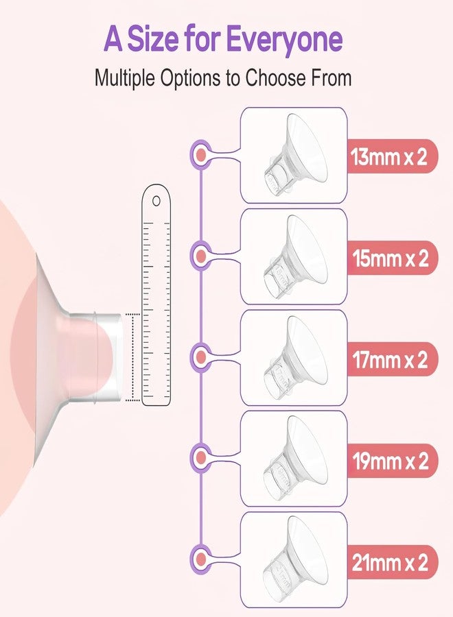 Homeaura Breast Pump Flange Inserts 5-Size Set Multiple Size Options | Food-Grade Silicone | Easy to Clean | Universal Compatibility | Comfortable Fit - Image 4