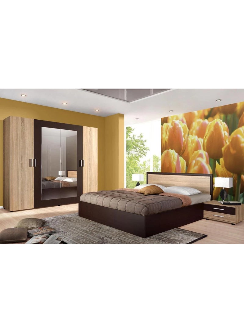 Malazhouse Brown Master Bedroom 4 pieces - MZBDR005 – 200L x 120H x 120W - Image 1
