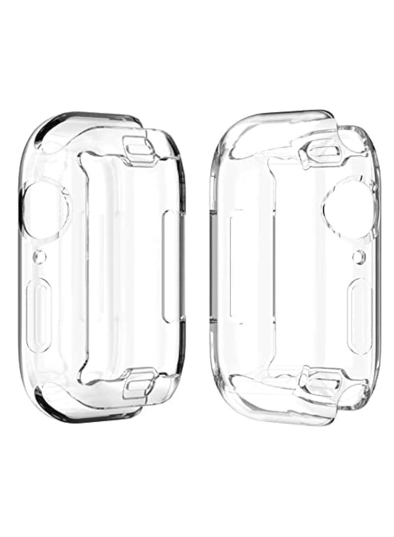 Full Case Protector 2pcs Compatible With Apple IWatch Series 9 | 8 | 7 TPU Anti Scratch Bumper Case (Clear 45mm) - Image 2