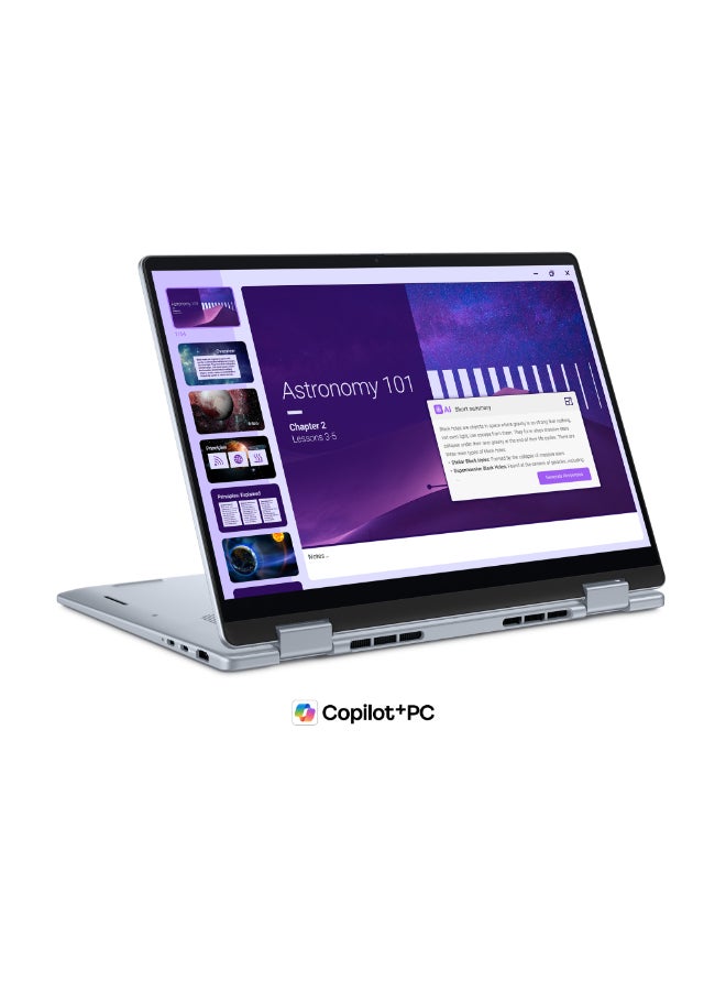 Plus 14 Convertible 2-in-1 Copilot+ PC  Laptop With 14 Inch FHD+ Display, Intel Ultra 9 288V/ 32GB RAM DDR5/Windows 11 Pro/ Ice Blue + Life Time Office 2024 English/Arabic Ice Blue