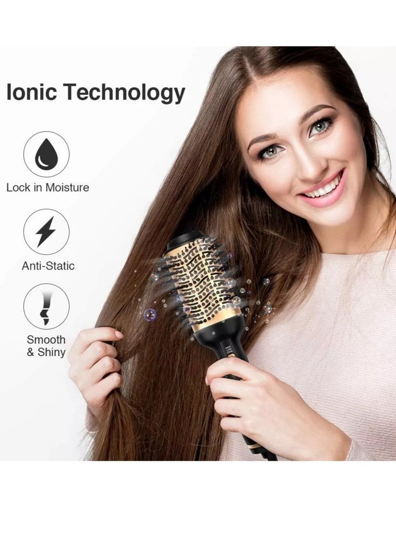 ELTRAZONE Hot Air Brush, 4 in 1 Hair Dryer Brush & Volumizer, One Step Blow Dryer Suitable for Straight and Curly Hair, Ceramic Coating Achieve Salon Styling at Home 1000W - Image 3