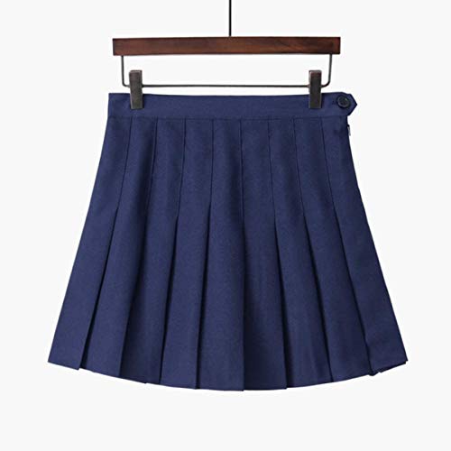 Apriddeo Girls Women High Waisted Pleated Skirt Plain Plaid A-line Mini Skirt Skater Tennis School Uniform Skirts Lining Shorts - Image 5