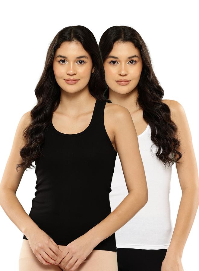 Leading Lady Pack of 2 - Solid Non Padded Cotton Camisole - Image 1
