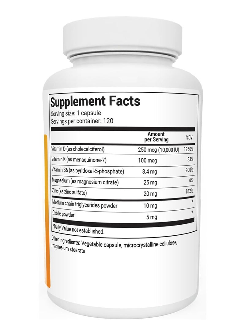 Dr. Berg Nutritional - Nutritionals D3 And K2 Vitamin Supplement With Purified Bile Salts 120 Capsules - Image 1
