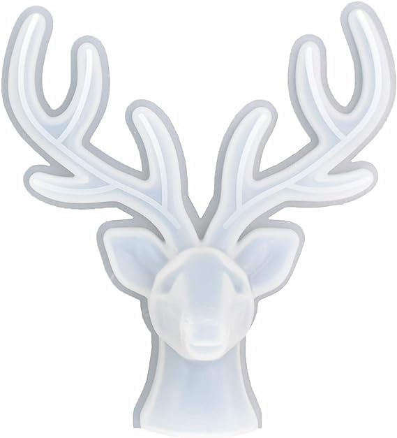 Snoogg Snoogg 3D Deer Head with Supportive Fittings Resin Deer Antler Tree Jewelry Display Stand Soft Silicone Craft Casting Mold Bracelet Ring Earring Hanger Rack Organizer Holder Desk Topper  - Image 2