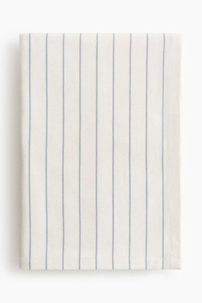 H&M Patterned linen-blend tablecloth