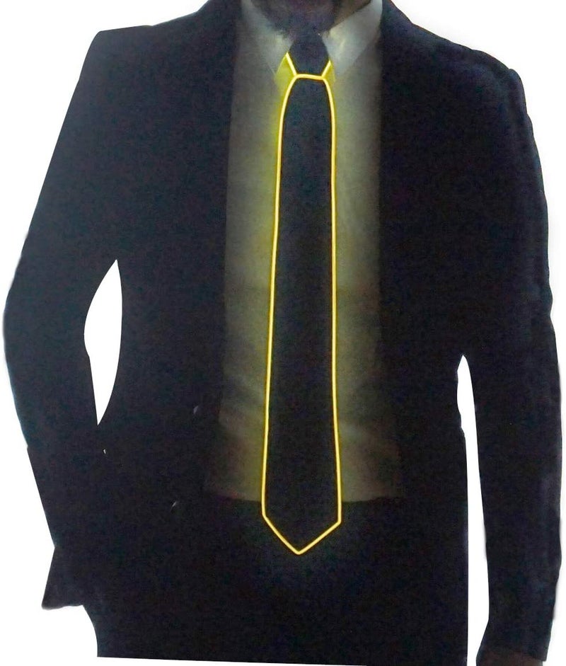 SATUMIKO Led Tie Light Up Fanny Ties Novelty Necktie For Men LED Light Up Ties Costume Accessory - Image 1