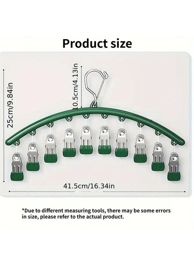 White Heavy Duty Stainless Steel Space Saving Clothes Hanger Holds 10 Socks Undergarments Pants - Image 4