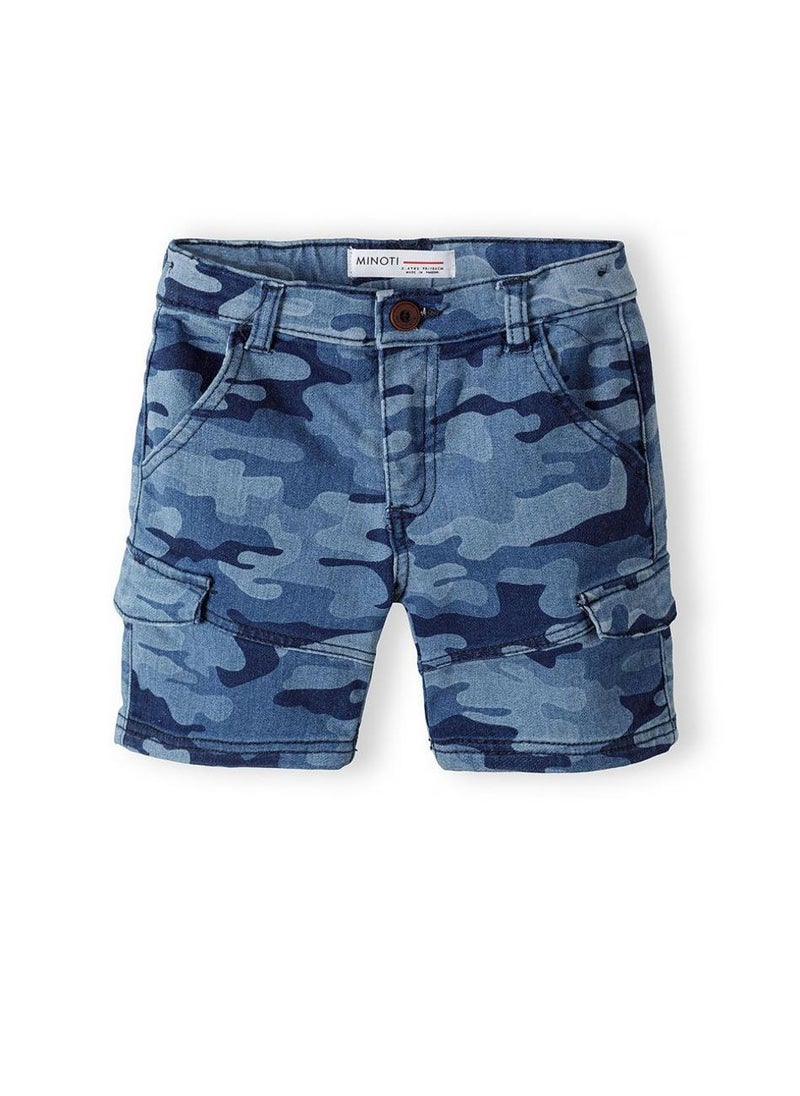 MINOTI Teen Boys' Cargo Shorts with Side Pocket - Image 1
