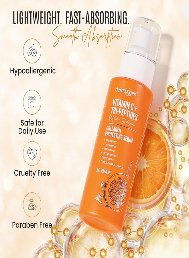 Dermaxgen Vitamin C + Tri-Peptide Bright Idea Serum – Skin Brightening + Barrier Boost Complex for Radiant, Firm Skin – Anti-Aging Face Serum Boosts Collagen & Elasticity - 2 fl oz - Image 4