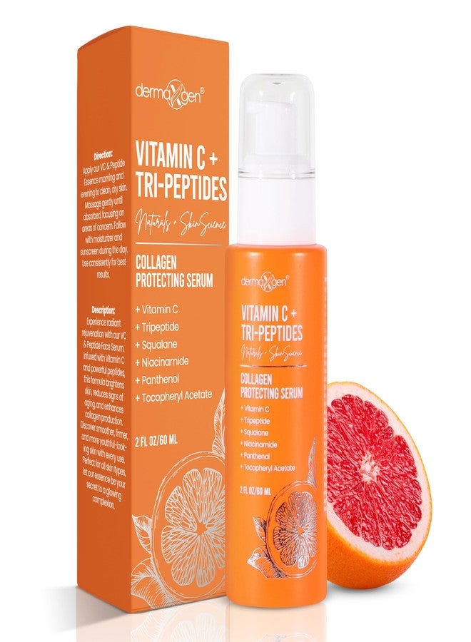 Dermaxgen Vitamin C + Tri-Peptide Bright Idea Serum – Skin Brightening + Barrier Boost Complex for Radiant, Firm Skin – Anti-Aging Face Serum Boosts Collagen & Elasticity - 2 fl oz - Image 1