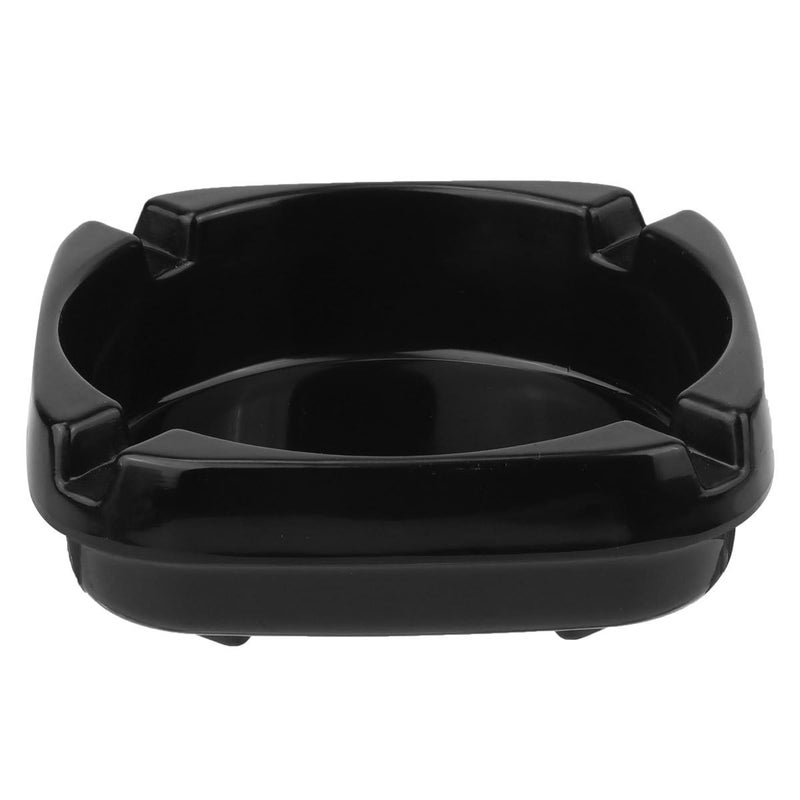 Square Black Porcelain Ashtray For Indoor And Outdoor Cigarette Use - Image 2