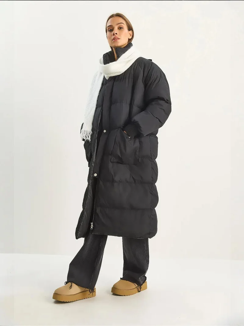 Bianco Lucci LUCCI Oversize Long Puffer Coat