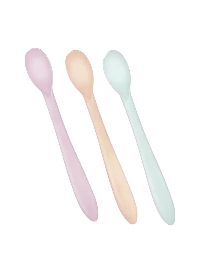 BabyDream German Brand, Set of 3 Baby Spoons – 3-Piece Baby Feeding Training Spoon, Extra-Long Grip, Lightweight, High-Quality Plastic, Colourfast & Odourless, Recommended from 6 Months  - Image 3