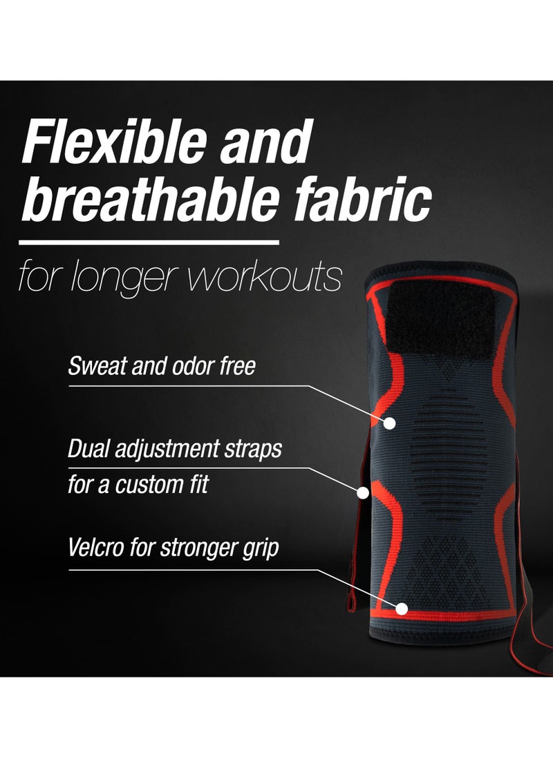 MMG - Knee Support Brace Adjustable Sleeves Knee Stabilizer Exercise and Workout for Running (Single Pack) - Image 1