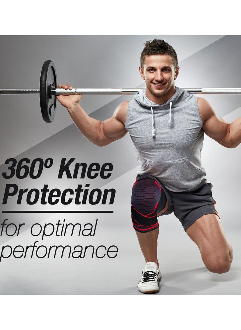 MMG - Knee Support Brace Adjustable Sleeves Knee Stabilizer Exercise and Workout for Running (Single Pack) - Image 1