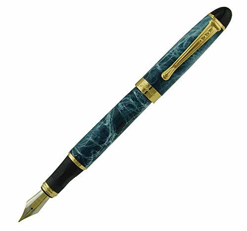 Lanxivi Jinhao X450 Fountain Pen Blue Sky Color Classic Design, Medium Nib with Pen Pouch & Ink Refill Converter Set - Image 1