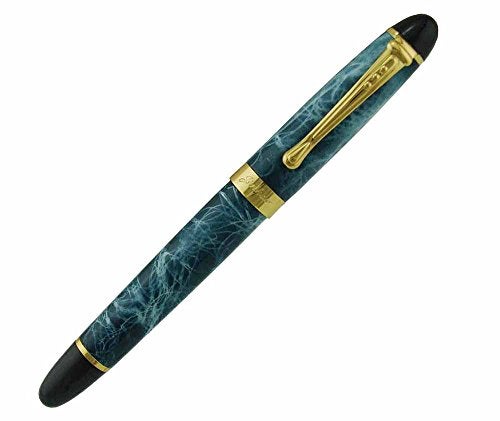 Lanxivi Jinhao X450 Fountain Pen Blue Sky Color Classic Design, Medium Nib with Pen Pouch & Ink Refill Converter Set - Image 3