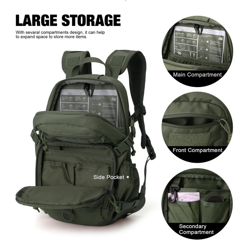 Mardingtop Small Tactical Backpack,Molle Hiking Backpack for Backpacking,Cycling and Biking,15L Backpack - Image 5