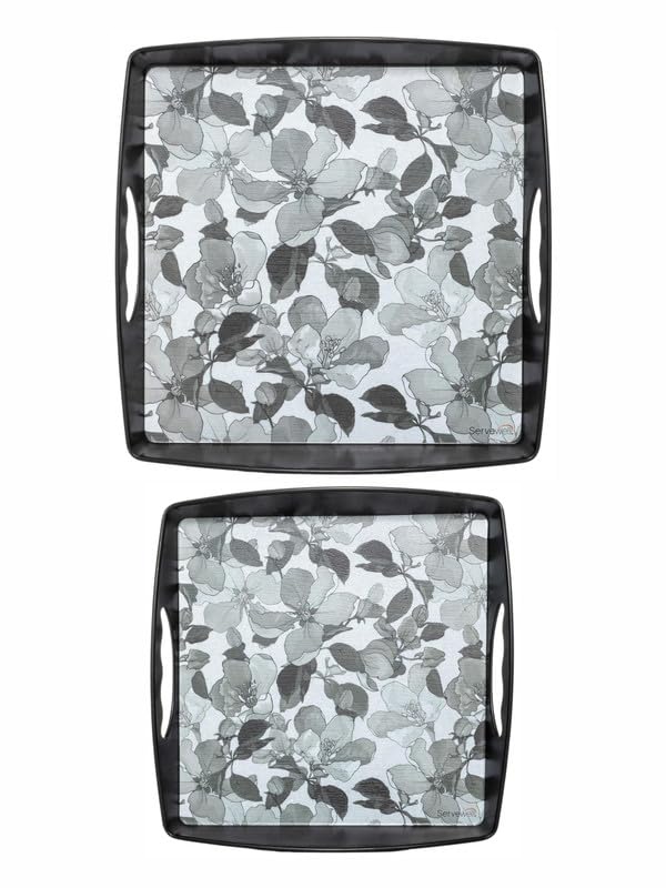 Servewell Tray Set 2 pc Bliss Square Dusky - Image 2