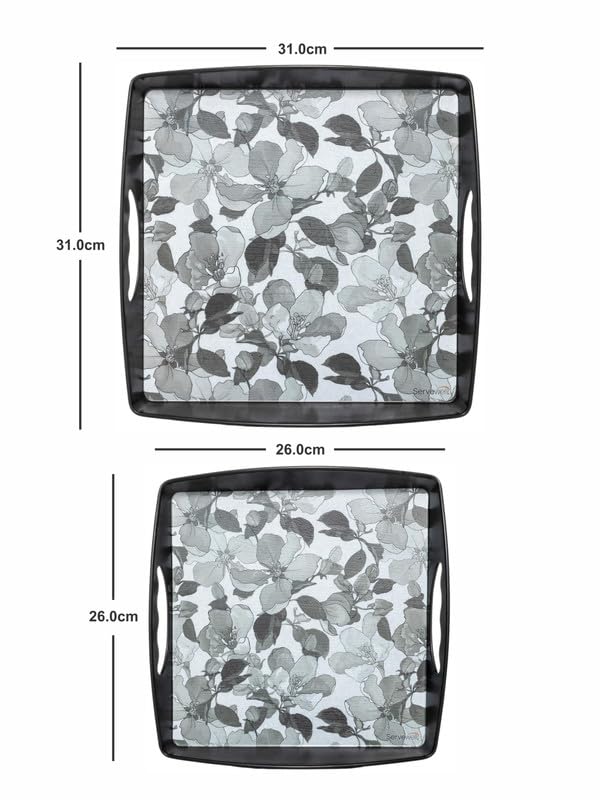 Servewell Tray Set 2 pc Bliss Square Dusky - Image 3