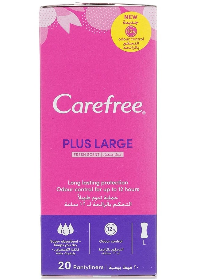 Carefree Plus Large Fresh Scent Pantyliners (20 Pack)