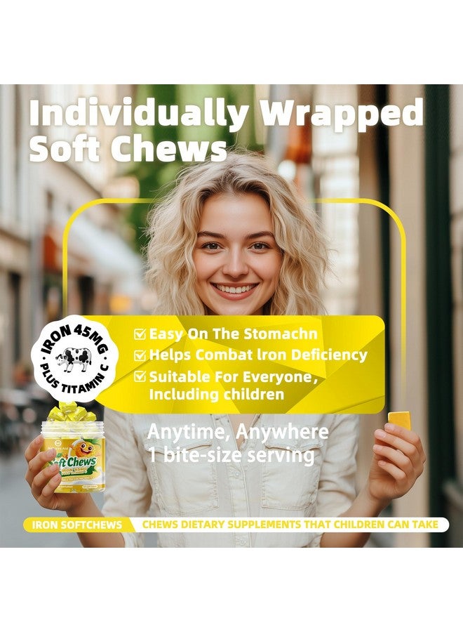 Natures Aid Chewable Iron Supplement for Women & Men and Kids - Pineapple Flavor, Iron Vitamin C Soft Chew for Max Absorption, Iron as Ferrous Fumarate, Ideal for Iron Deficiency, 2 Month Supply - Image 5