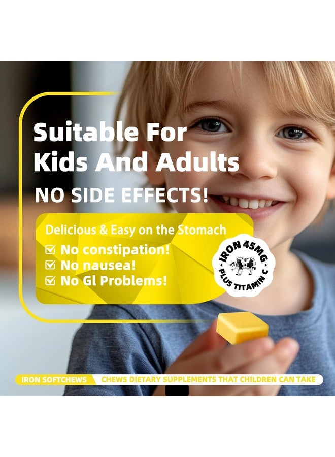 Natures Aid Chewable Iron Supplement for Women & Men and Kids - Pineapple Flavor, Iron Vitamin C Soft Chew for Max Absorption, Iron as Ferrous Fumarate, Ideal for Iron Deficiency, 2 Month Supply - Image 3