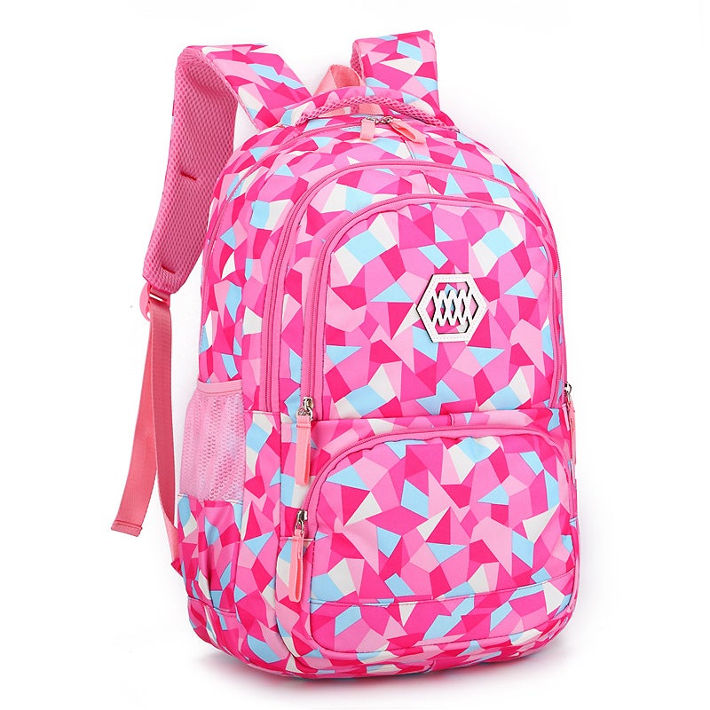 Girls Backpack Lightweight Grade 6 Schoolbag Small pink  - Image 5
