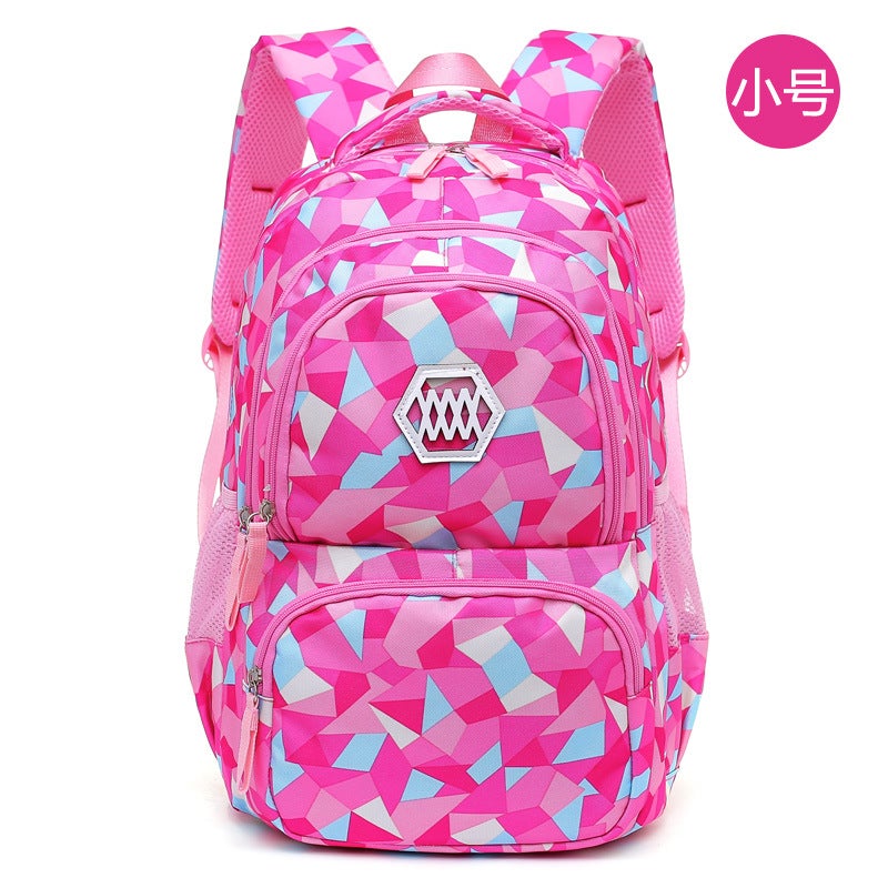 Girls Backpack Lightweight Grade 6 Schoolbag Small pink  - Image 3