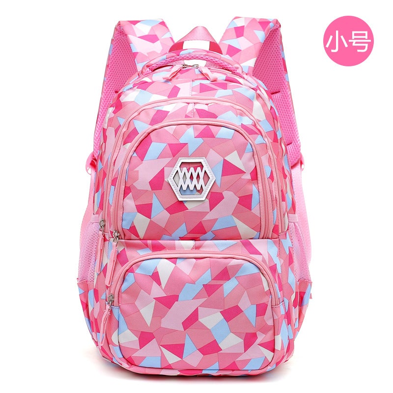 Girls Backpack Lightweight Grade 6 Schoolbag Small pink  - Image 1