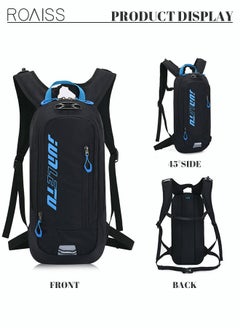 roaiss Unisex Outdoor Cycling Backpack 7L Bicycle Double Shoulder Pack with Independent Water Bag Compartment Helmet Fixation for Hiking Biking Skiing Black  - Image 1