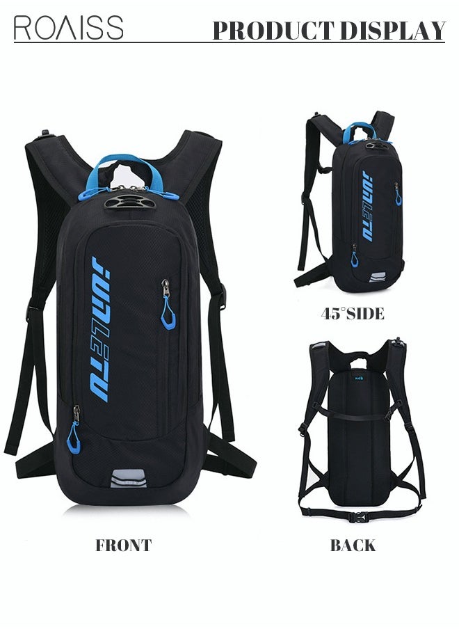 roaiss Unisex Outdoor Cycling Backpack 7L Bicycle Double Shoulder Pack with Independent Water Bag Compartment Helmet Fixation for Hiking Biking Skiing Black  - Image 1