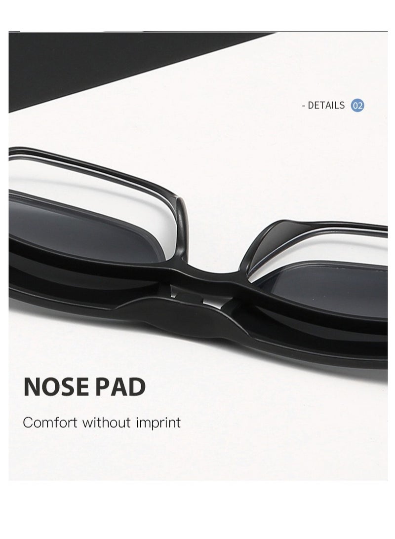 Polarized Sunglasses For Men, Magnetic Sunglasses, Sun Protection Sunglasses For women, UV Protection, 1 Frame Glasses + 5 Clips Sunglasses Storage Bag - Image 5