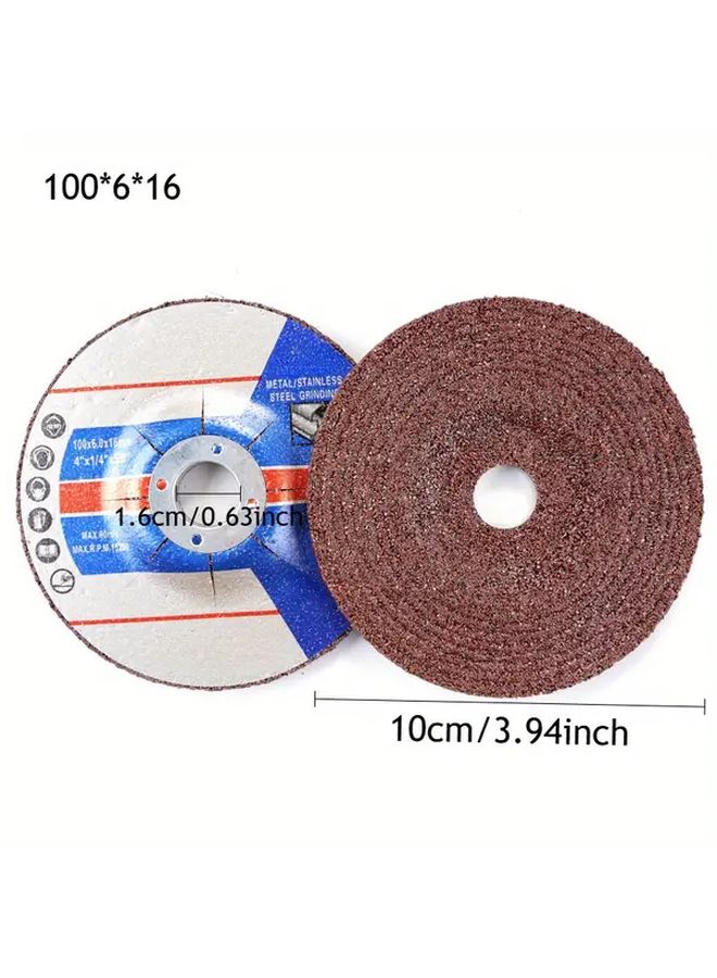 25Pcs 100mm Angle Grinder Polishing Wheel 100x6x16mm Medium Grit For Metal Grinding Rust Removal - Image 2