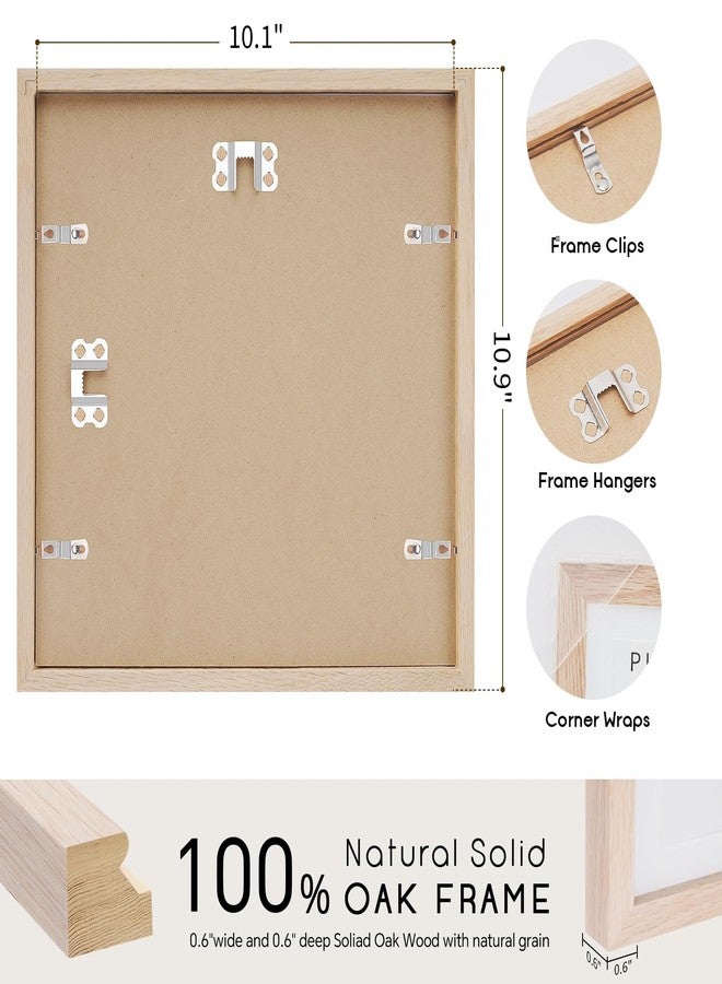 puthiac 10x10 Oak Wood Picture Frame - Minimalist 10x10 Poster Frame, 10"x10" Frame Wood, Natural Solid Wooden Picture Frames for Wall Art Photo and Prints(1 Pack, Beige) - Image 3
