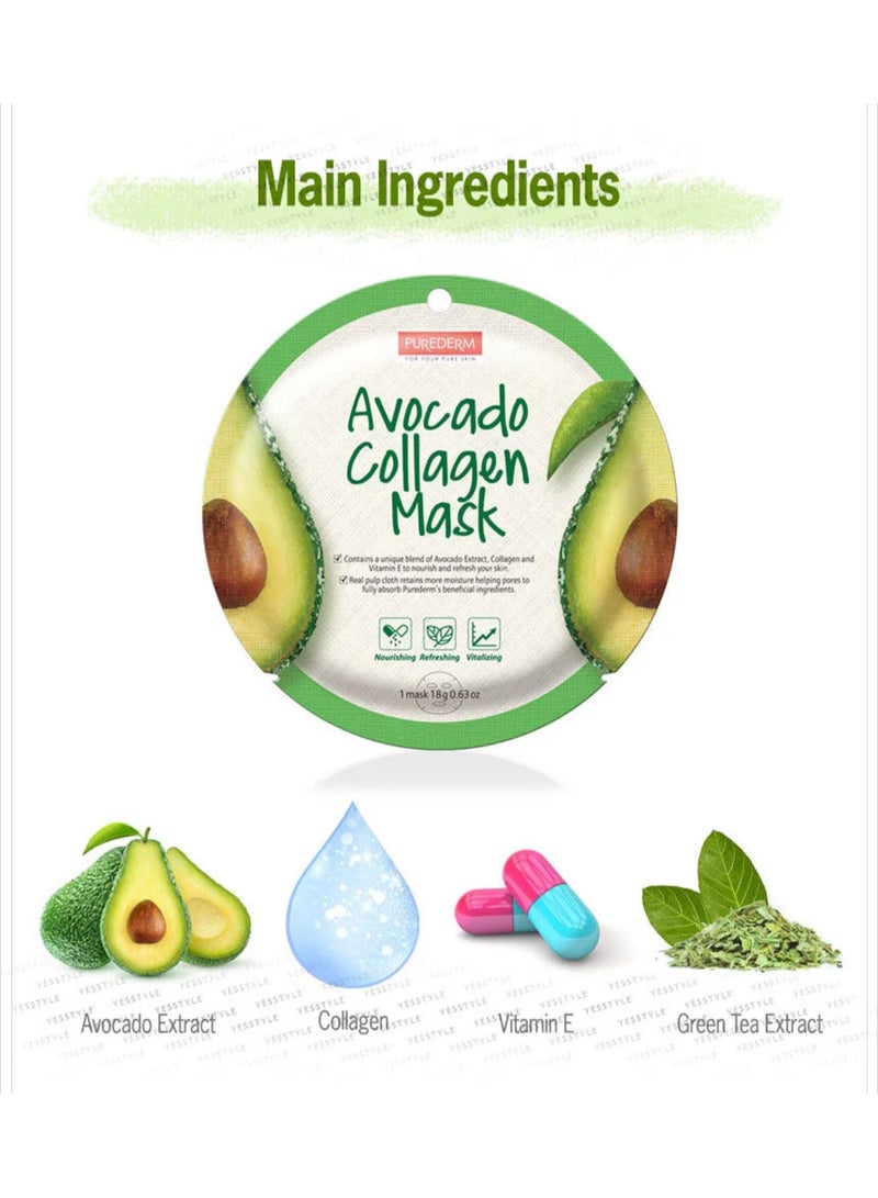 بيور ديرم قناع الكولاجين بالأفوكادو من بيورديرم - Image 5