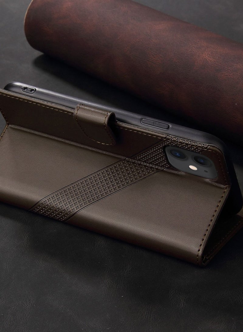 Suteni Flip Cover Leather Protective Hidden Card Slots Phone Case for iPhone - Image 4