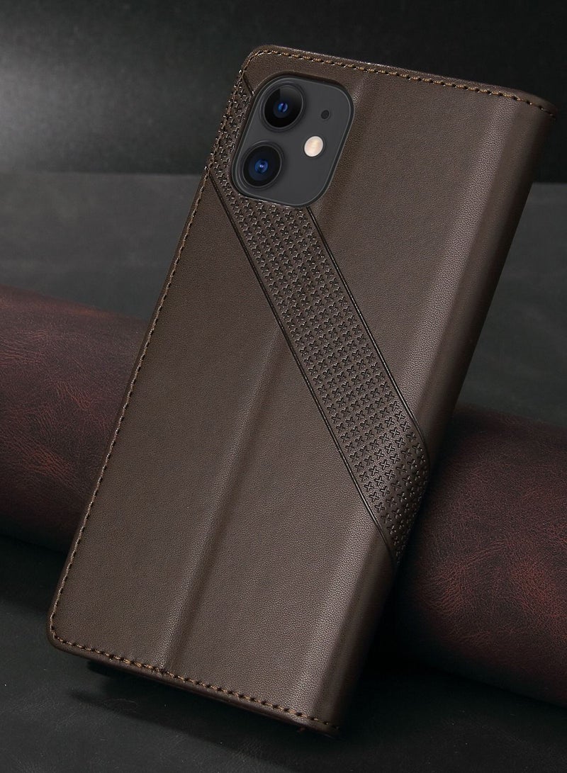 Suteni Flip Cover Leather Protective Hidden Card Slots Phone Case for iPhone - Image 2