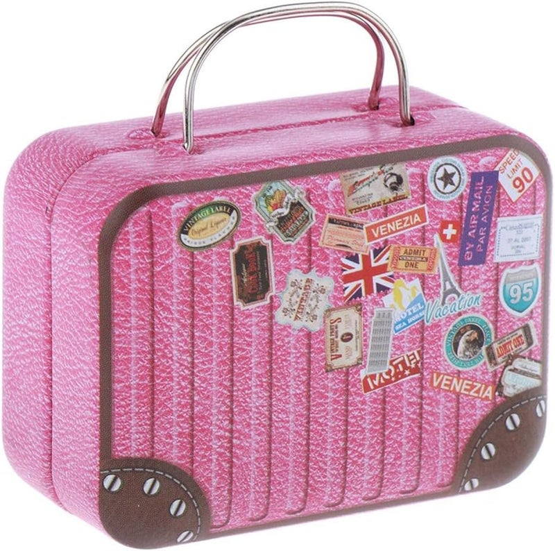 klarako Miniature Vintage Suitcase Luggage Box for 1:6 Dollhouse Decor, 1/6 BJD Dolls Accessories  C, 7.2x5.7x.3.5cm - Image 3