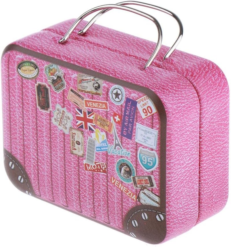 klarako Miniature Vintage Suitcase Luggage Box for 1:6 Dollhouse Decor, 1/6 BJD Dolls Accessories  C, 7.2x5.7x.3.5cm - Image 4