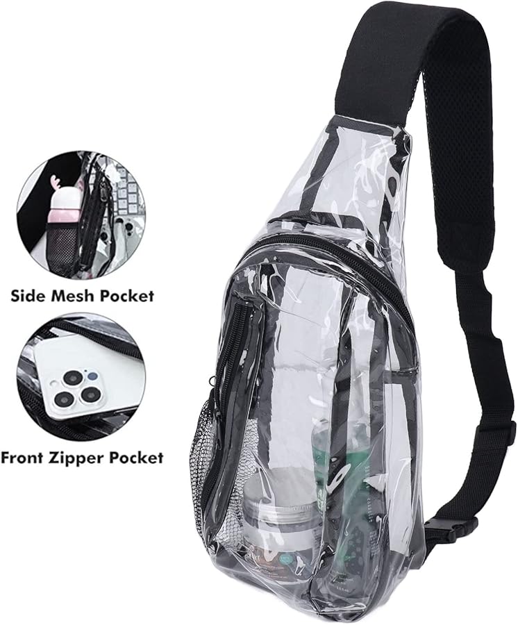 Pilipane Waterproof PVC Clear Slinger Bag for Hiking Stadium Concert Events - Image 5