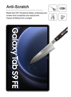 NAFCO Samsung Galaxy Tab S9Fe 10.9 inch Tempered Glass Screen Protector – High Transparency, Delicate Touch, Anti-Explosion, Smooth Arc Edges, Easy Installation, Screen Protector for Samsung Galaxy Tab S9Fe 10.9 inch  - Image 2
