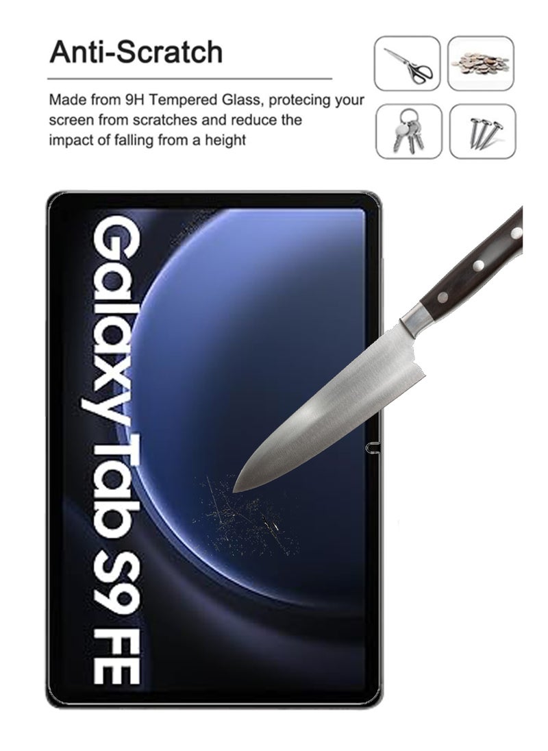 NAFCO - Samsung Galaxy Tab S9Fe 10.9 inch Tempered Glass Screen Protector – High Transparency, Delicate Touch, Anti-Explosion, Smooth Arc Edges, Easy Installation, Screen Protector for Samsung Galaxy Tab S9Fe 10.9 inch - Image 1