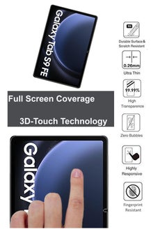 NAFCO Samsung Galaxy Tab S9Fe 10.9 inch Tempered Glass Screen Protector – High Transparency, Delicate Touch, Anti-Explosion, Smooth Arc Edges, Easy Installation, Screen Protector for Samsung Galaxy Tab S9Fe 10.9 inch  - Image 3