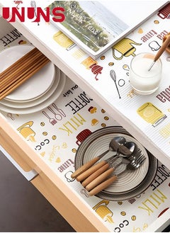 UNUNS 2-Rolls Non-Adhesive Printing Cabinet Mat,Washable Non-Slip Kitchen Mats For Placemat And Cupboard Cabinet Shelf Liners,30cmx300cmx2  - Image 2