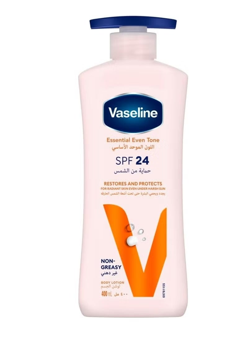 Vaseline essential even tone Body Lotion with SPF 24, 400ml