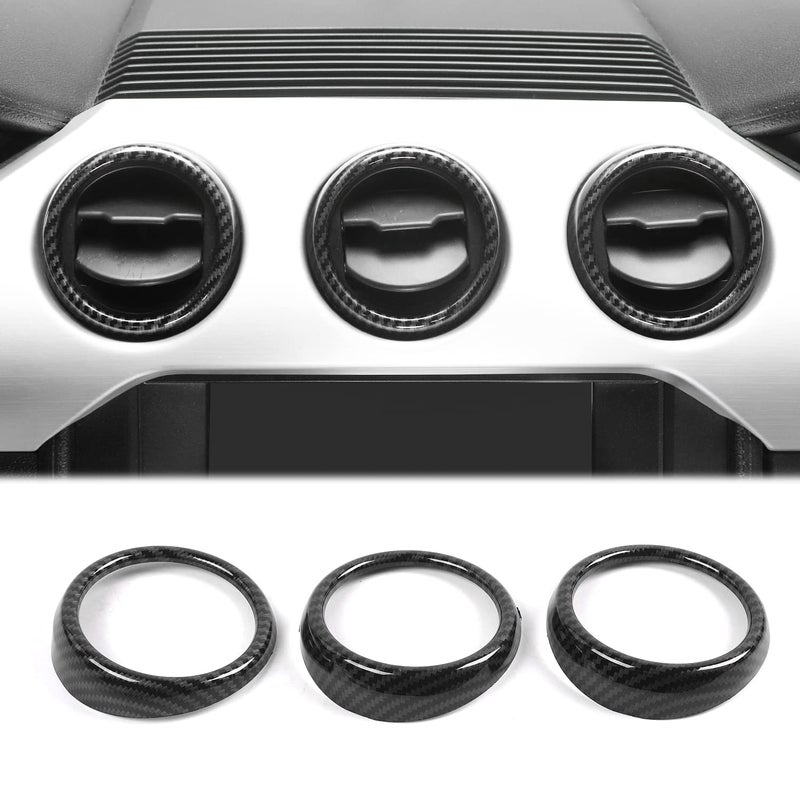 CheroCar for Mustang Center Control Air Conditioner Vent Cover Internal Accessories for 20152020 Ford MustangCarbon Fiber